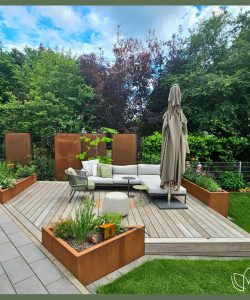 Cortenstahl als gestalterisches Highlight im Garten