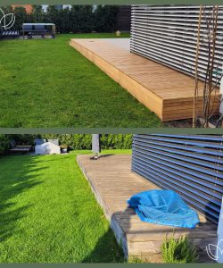 Kleines Upgrade einer verwitterten Holzterrasse