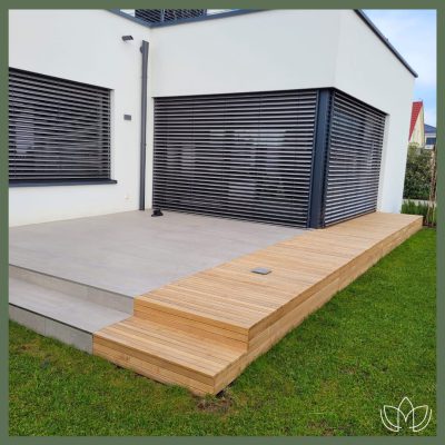 Kleines Upgrade einer verwitterten Holzterrasse